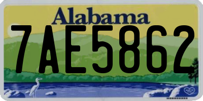 AL license plate 7AE5862