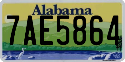 AL license plate 7AE5864