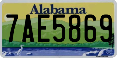 AL license plate 7AE5869