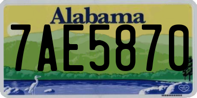 AL license plate 7AE5870