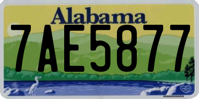 AL license plate 7AE5877