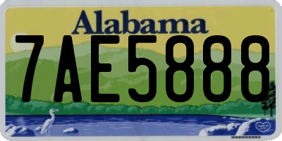 AL license plate 7AE5888