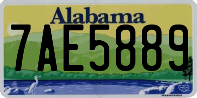 AL license plate 7AE5889