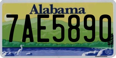 AL license plate 7AE5890
