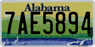 AL license plate 7AE5894
