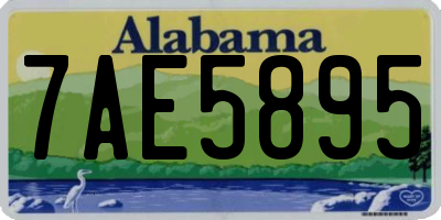 AL license plate 7AE5895