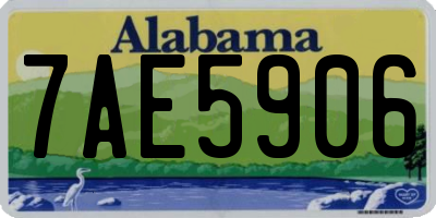 AL license plate 7AE5906
