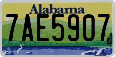 AL license plate 7AE5907