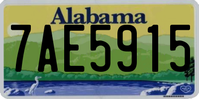 AL license plate 7AE5915
