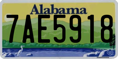 AL license plate 7AE5918