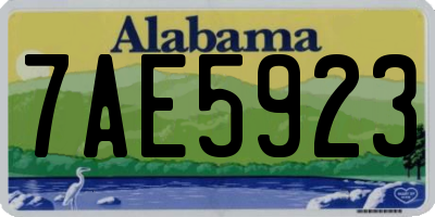 AL license plate 7AE5923