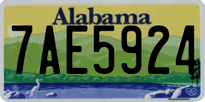AL license plate 7AE5924