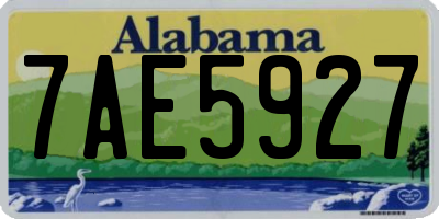 AL license plate 7AE5927