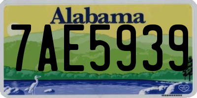AL license plate 7AE5939