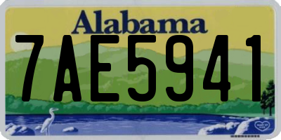 AL license plate 7AE5941