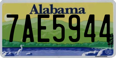 AL license plate 7AE5944