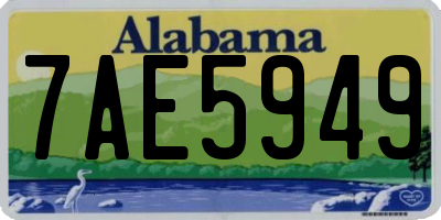 AL license plate 7AE5949
