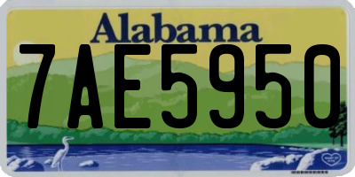 AL license plate 7AE5950