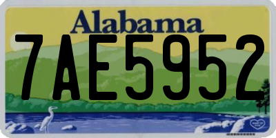 AL license plate 7AE5952