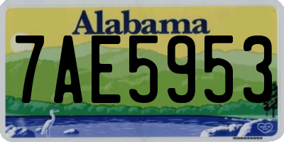 AL license plate 7AE5953