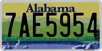 AL license plate 7AE5954