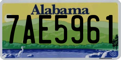 AL license plate 7AE5961