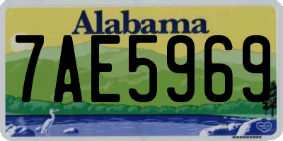 AL license plate 7AE5969