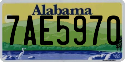 AL license plate 7AE5970
