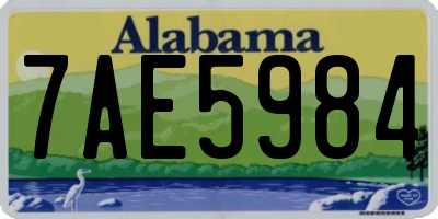 AL license plate 7AE5984
