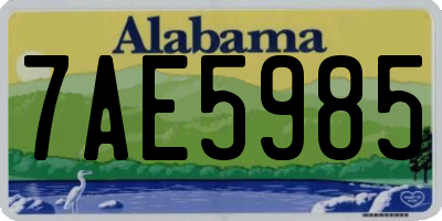 AL license plate 7AE5985