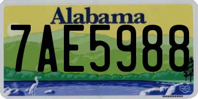 AL license plate 7AE5988