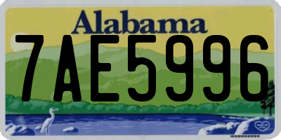 AL license plate 7AE5996