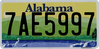 AL license plate 7AE5997
