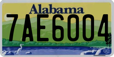 AL license plate 7AE6004