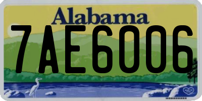 AL license plate 7AE6006