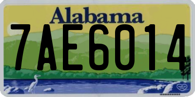 AL license plate 7AE6014