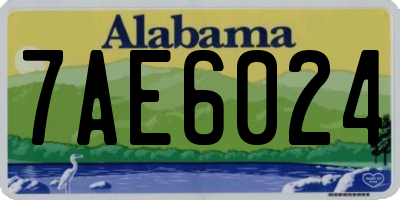 AL license plate 7AE6024