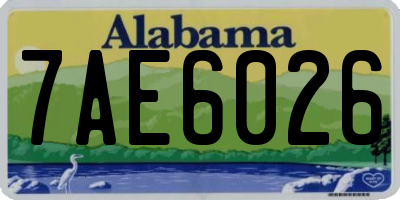 AL license plate 7AE6026