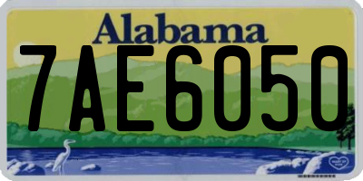 AL license plate 7AE6050