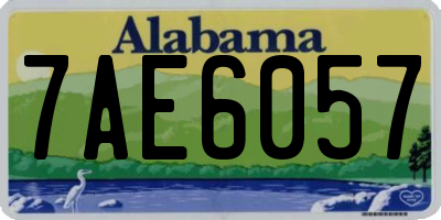 AL license plate 7AE6057