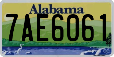 AL license plate 7AE6061