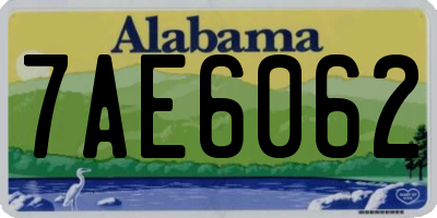 AL license plate 7AE6062