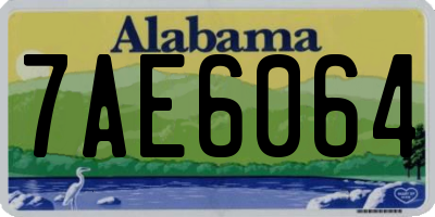 AL license plate 7AE6064