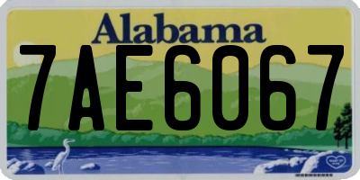 AL license plate 7AE6067