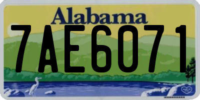 AL license plate 7AE6071