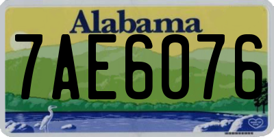 AL license plate 7AE6076