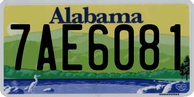 AL license plate 7AE6081