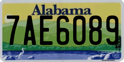 AL license plate 7AE6089