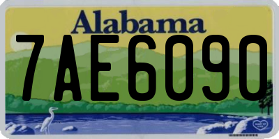 AL license plate 7AE6090