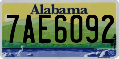 AL license plate 7AE6092